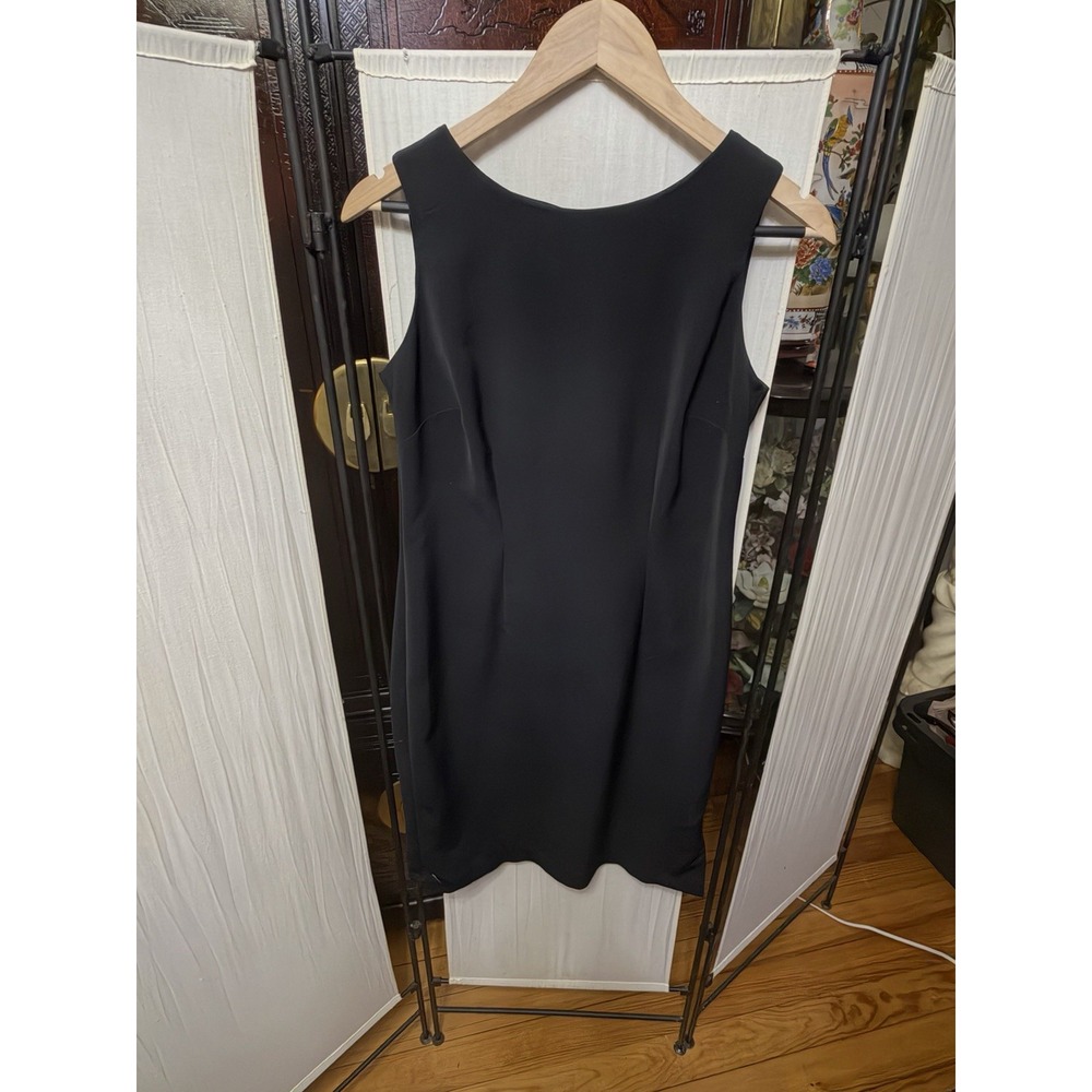T & Company Women's Black Sleeveless Sheath Dress Size 6 Career Work LBD
